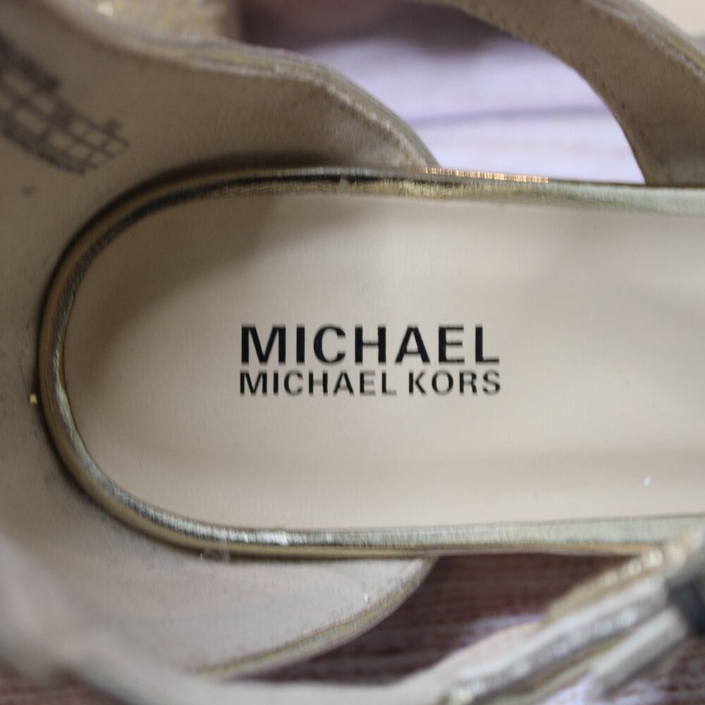 Michael Michael Kors Gold Glitter Low Heels - Picture 5 of 9